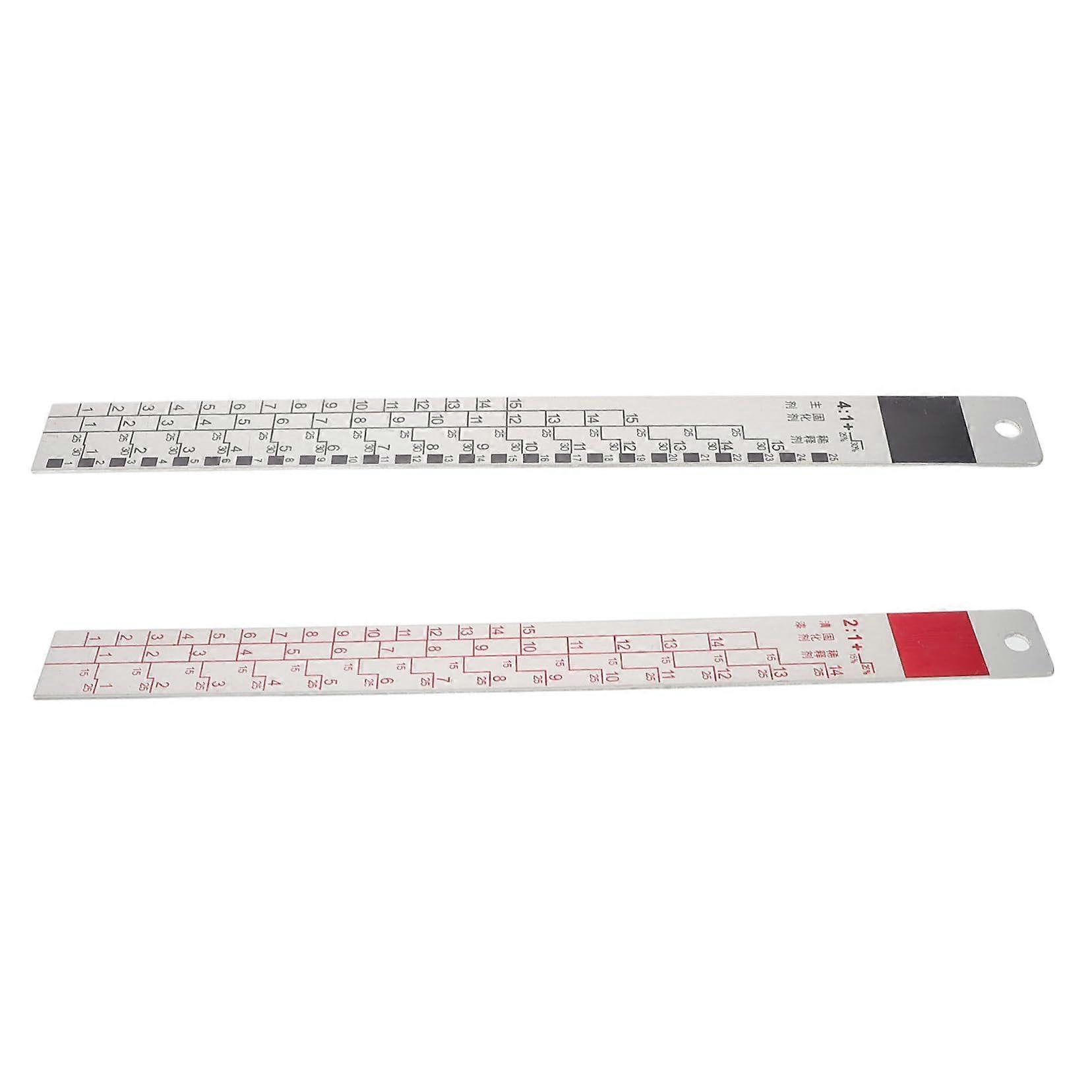 Auto paint mixing scale, paint color mixing sticks, manual paint mixer, metal precision ruler, paint stirrer