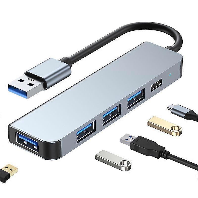 5 in 1 USB HUB Adapter, Cable Length: 10cm