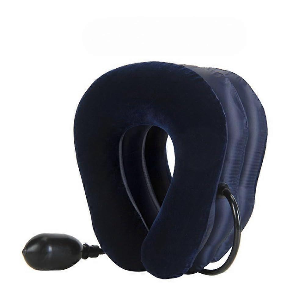 Neck Traction Device Half Velvet Padding Thickened Neck Support Inflatable Design Joint Pain Relief