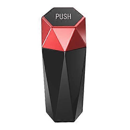Car Dustbin for Skoda, Portable with Lid, Car Waste Container, Red