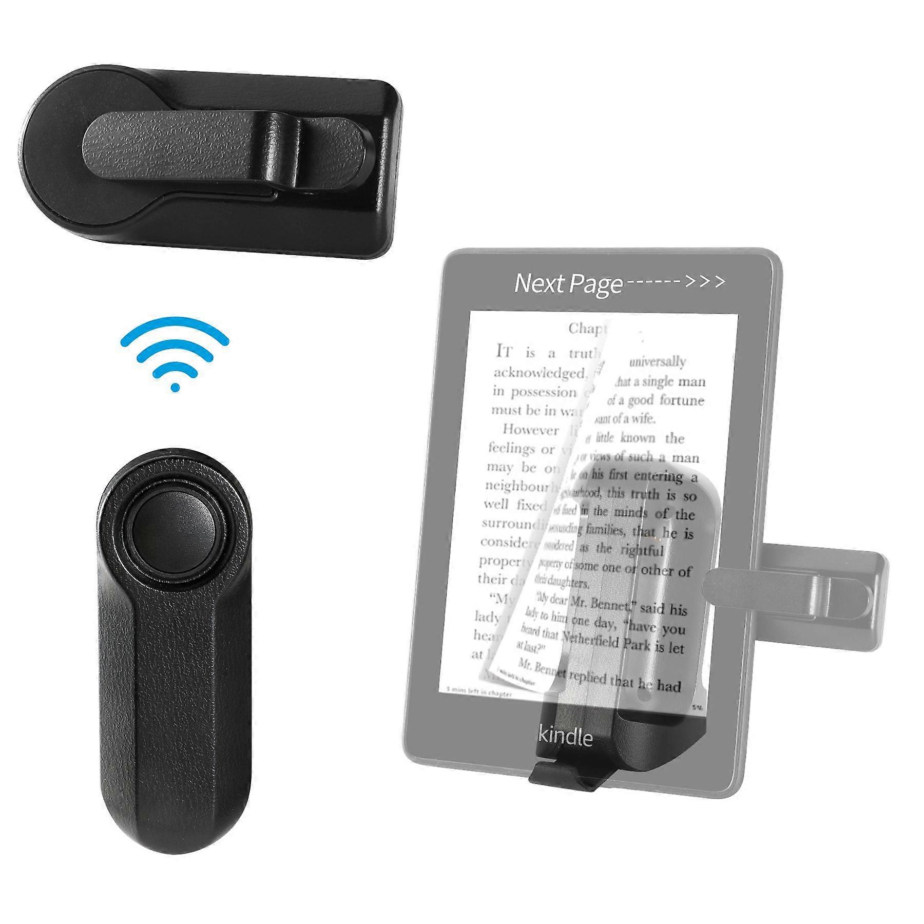 Compatible With Kindle Page Turner Remote with Tablet Stand: Auto-Scroll for eBooks, Selfie Control, Hands-Free Mount -HK818
