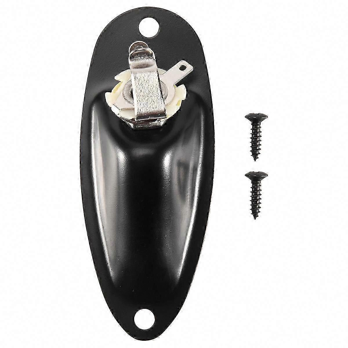 Black Boat Style 1/4" Guitar Pickup Output Input Jack for Strat Guitar