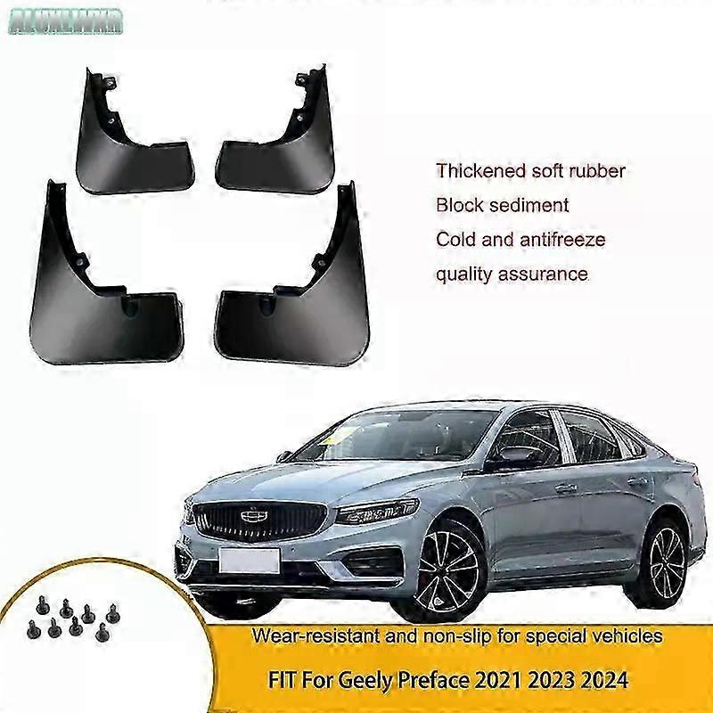 Compatible Mudguards Mud Flaps Splash Guards Fender Protector Cover Auto FIT For Geely Preface 2021 2023 2024 Car Accessories Auto