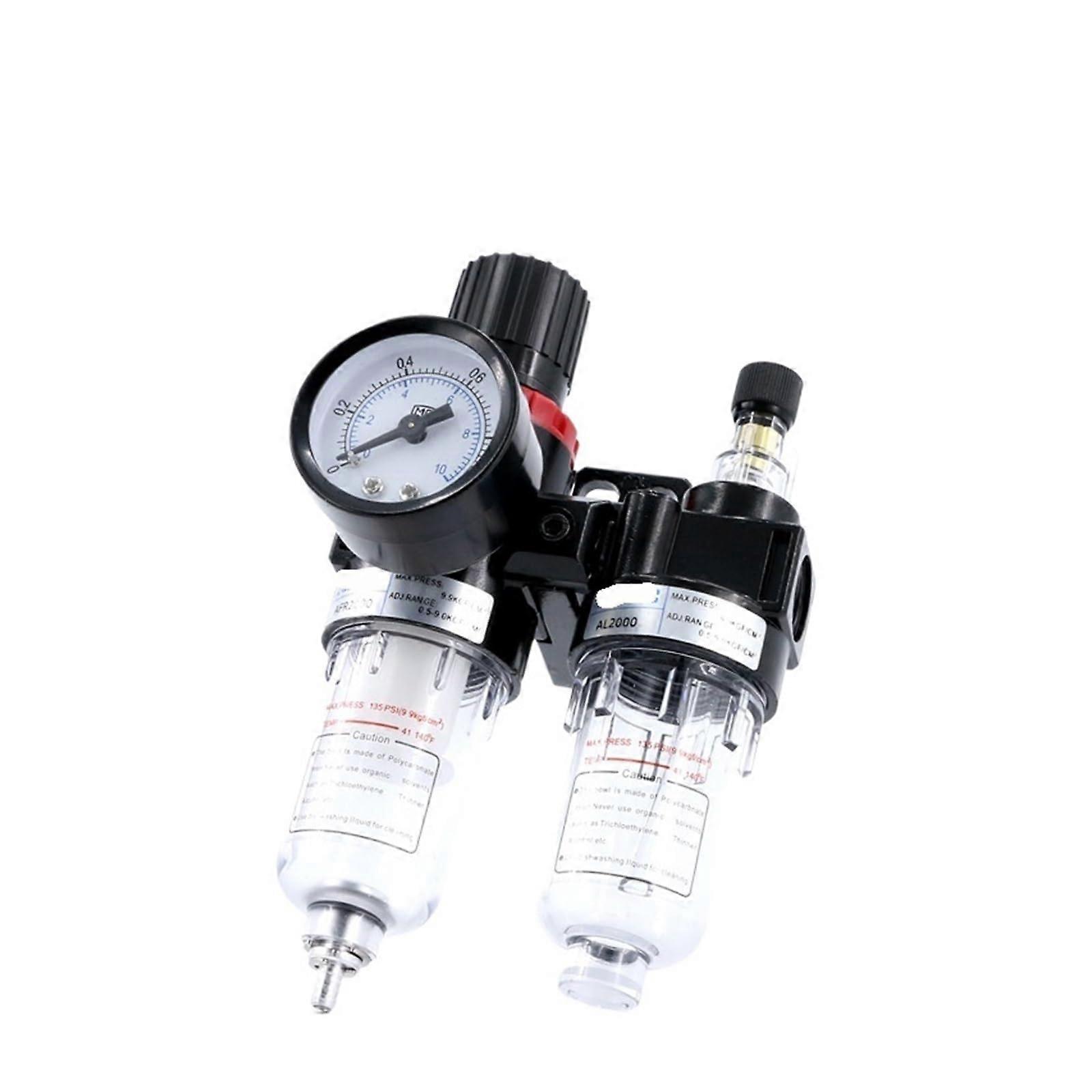 Air Compressor OilWater Separator AFR2000 Pressure reducing Valve AFC2000 With Gauge