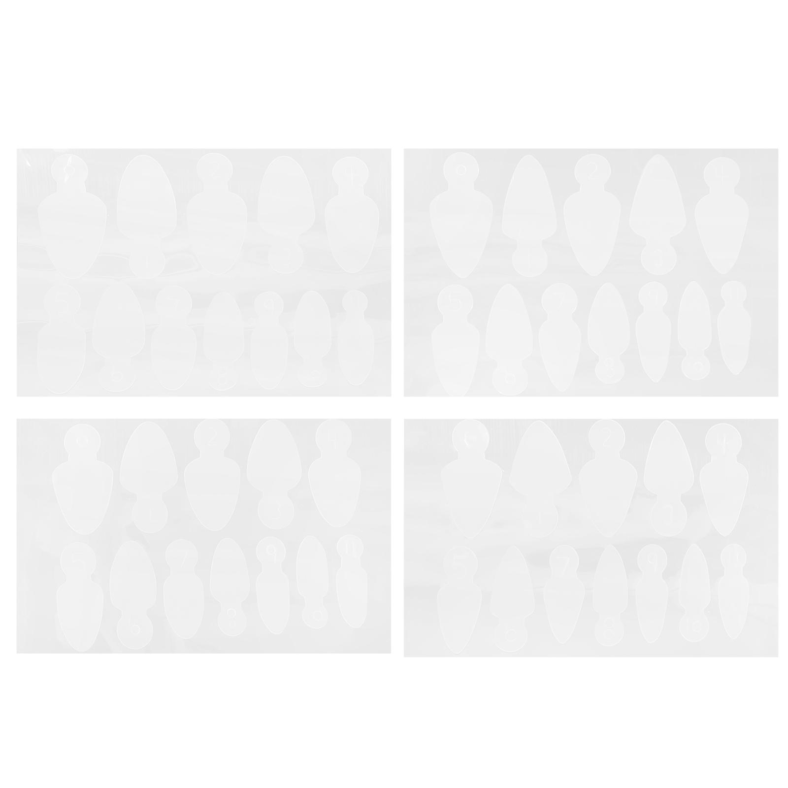Nail Stickers French Tip Nail False Nails Form Stickers Special Events Silicone Material 4sheets