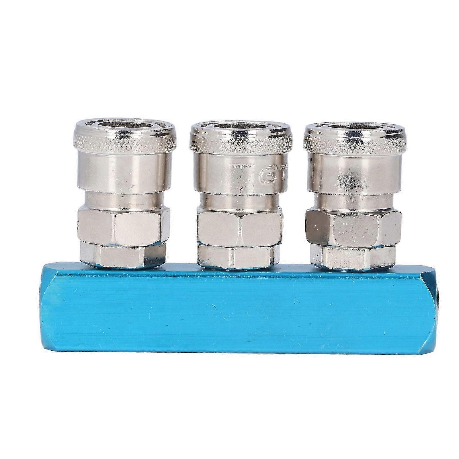 G1/4 Luftverteilungsblock Gerader Luftschlauchverteiler Pneumatischer Verteiler mit AnschlussSML-3