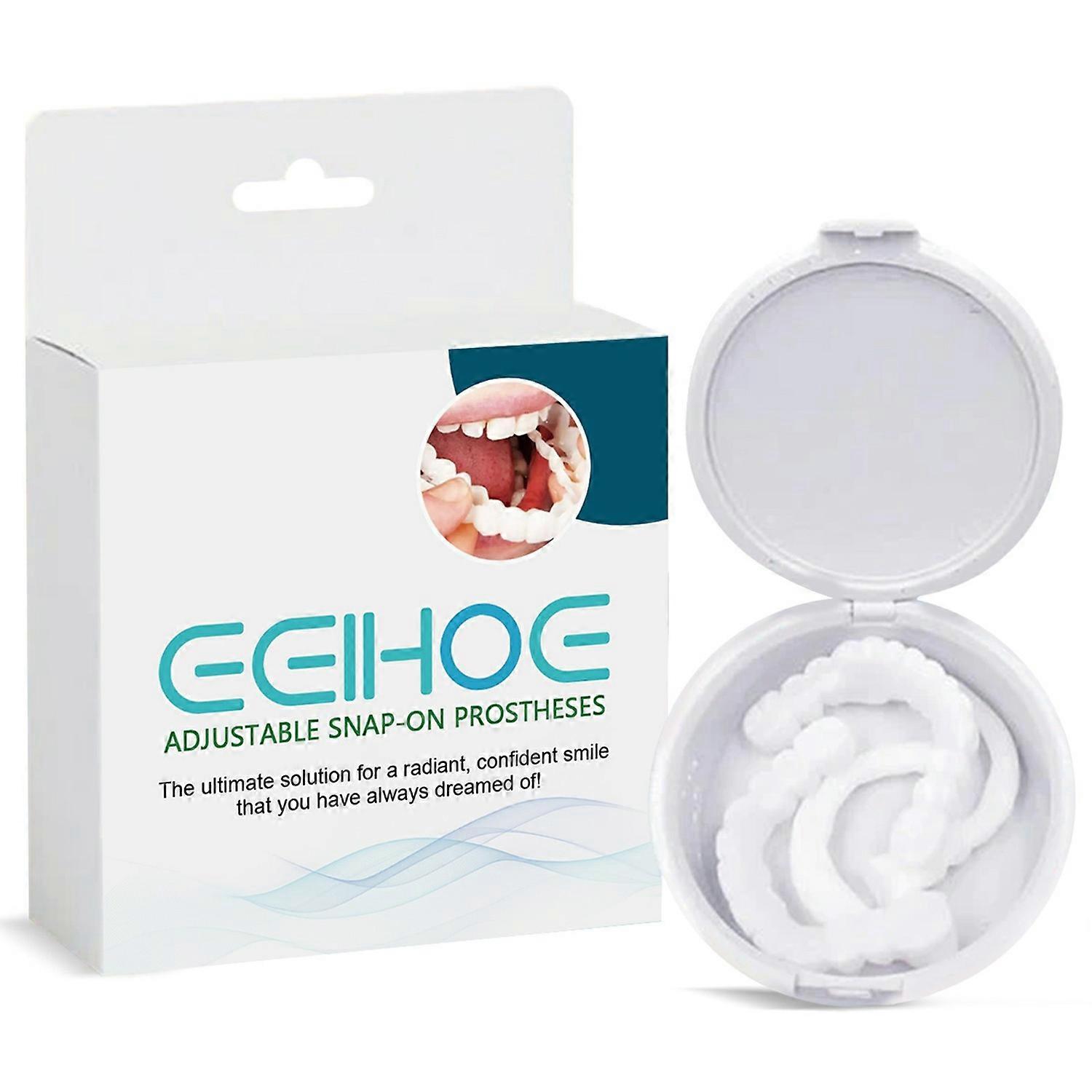 1-6pcs EELHOE Adjustable Snap On Veneers Dental Gap Filler Orthodontic Correction Denture Kit, EEA07