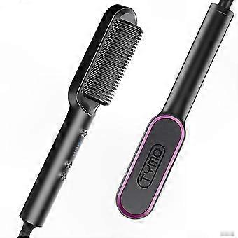 Mattschwarzer Haarglättungskamm für ein glattes und geschmeidiges Styling-Tool