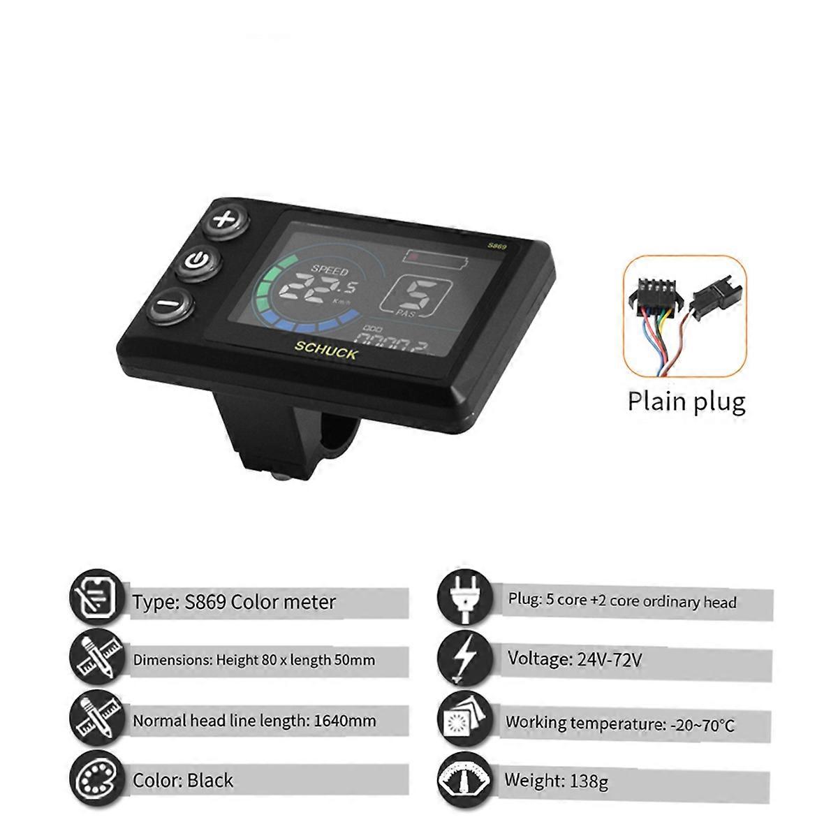 Electric Bike Kit with 36V 48V 15A 3 Mode Controller with S869 LCD Display and Thumb Throttle for Ebike