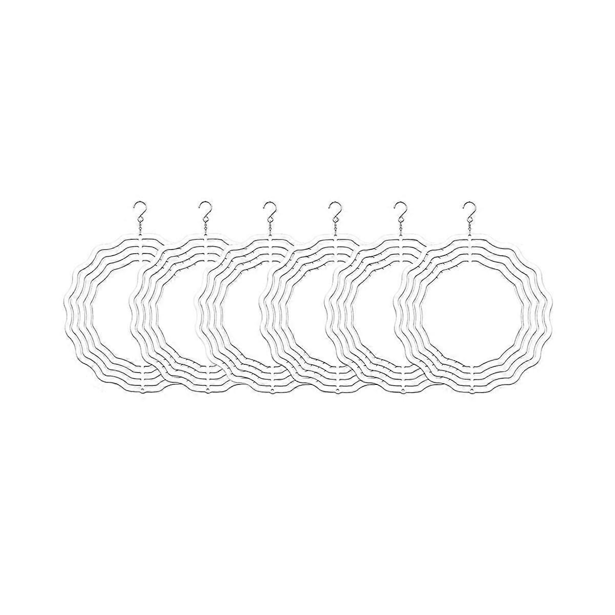 6 Pack 8 Inch Sublimation Wind Spinner Blanks,3D Double Sided Sublimation Wind Powered Kinetic Scul