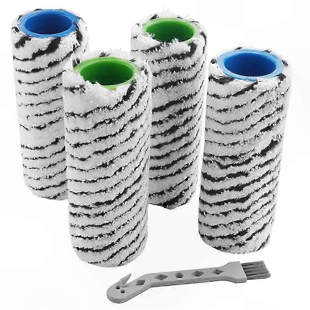 4-Pack Replacement Roller Brush for Cordless Floor Cleaner Accessories