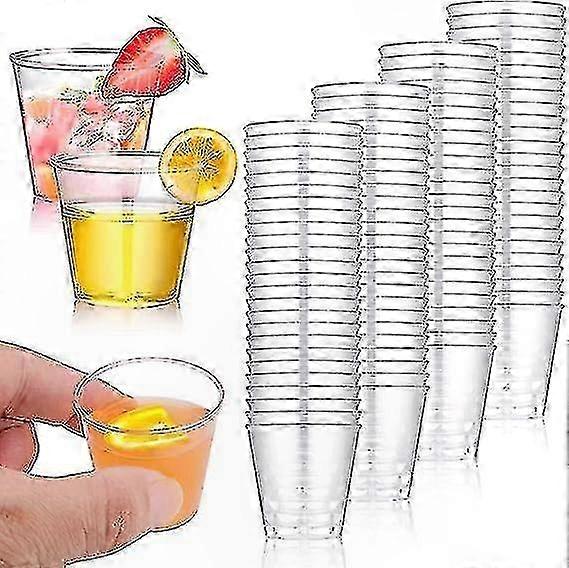 30ml Reusable Plastic Shot Glasses, 100 Count Party Drink Cups