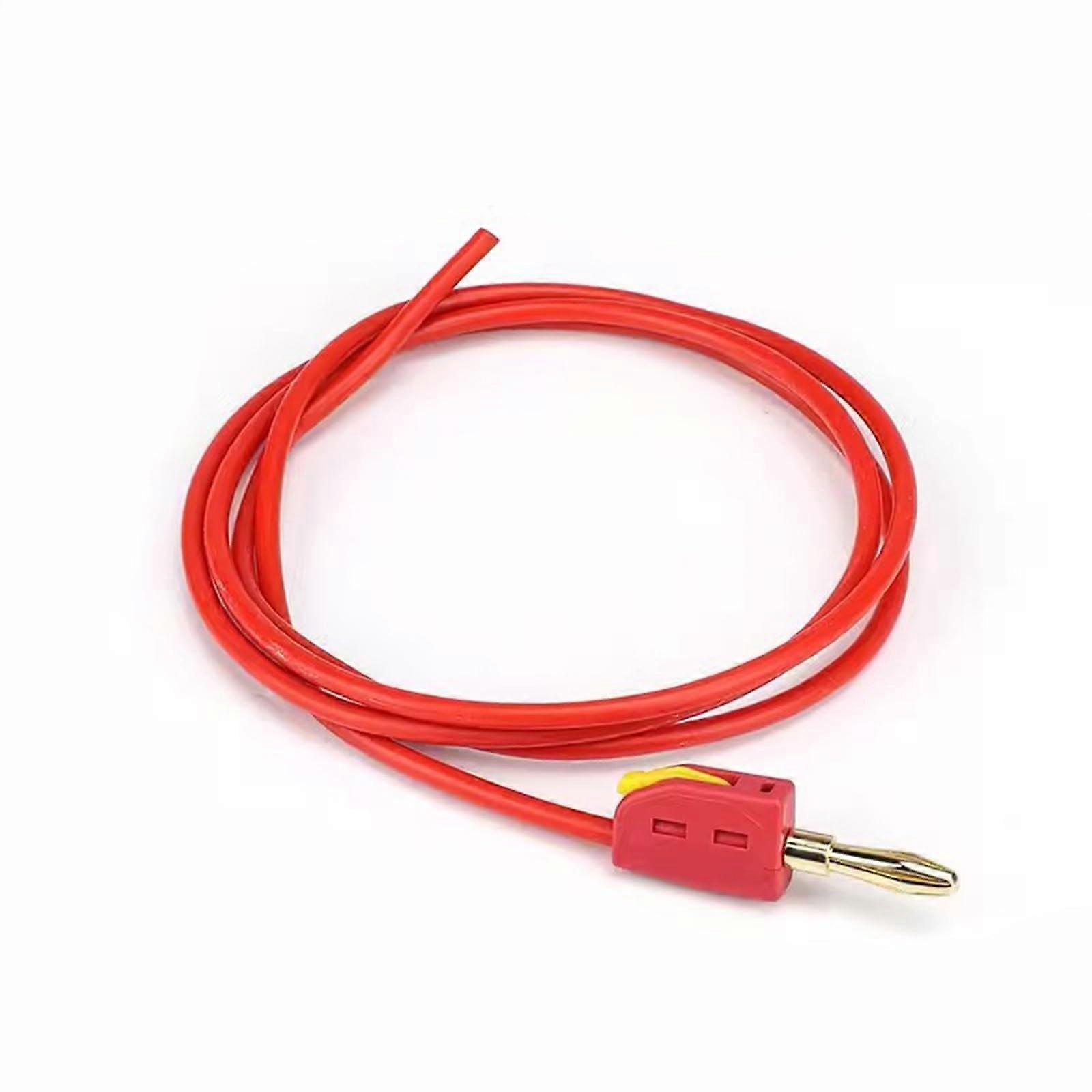 Flexible Silicone Test Leads 4 Mm Banana Plugs 3.3 Ft V0 Flame Retardant Red For Multimeter