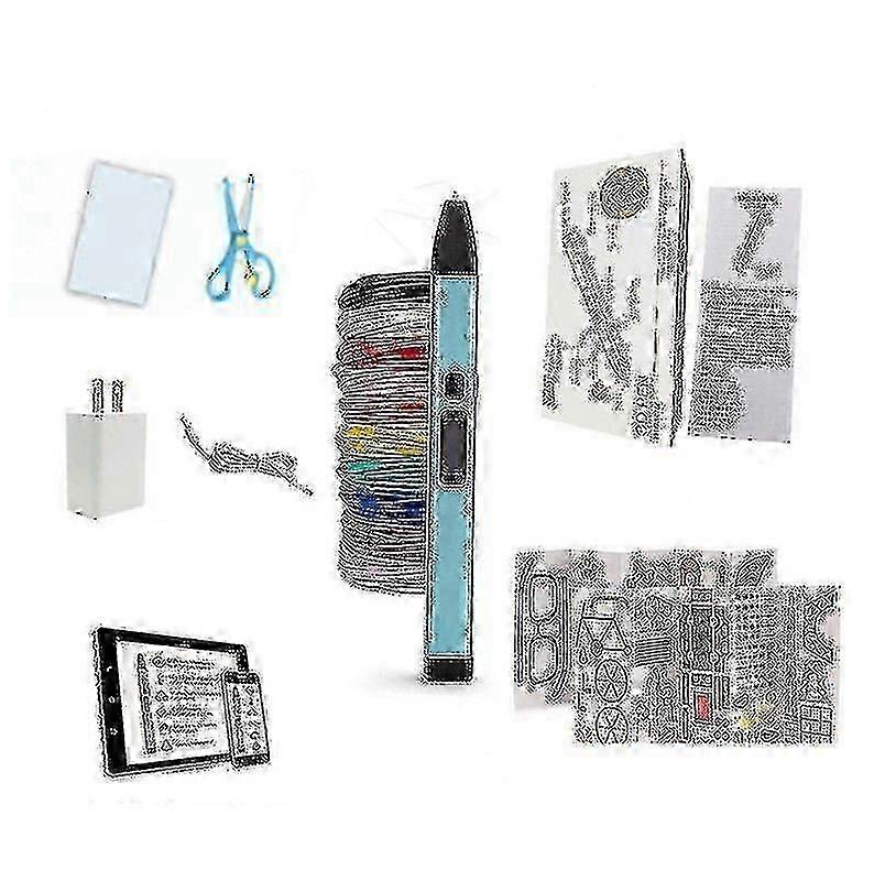 3D-Druckstift-Set mit 10 Filamenten und Etui für Kinder Erwachsene, sicheres und tragbares Kunsthandwerkswerkzeug