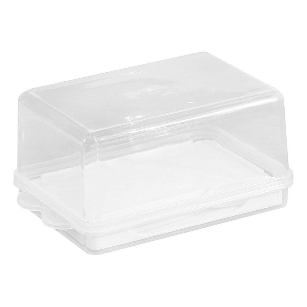 Plastic Butter Storage Box Container Transparent Enlarged Cheese Server Keeper Tray Kitchen