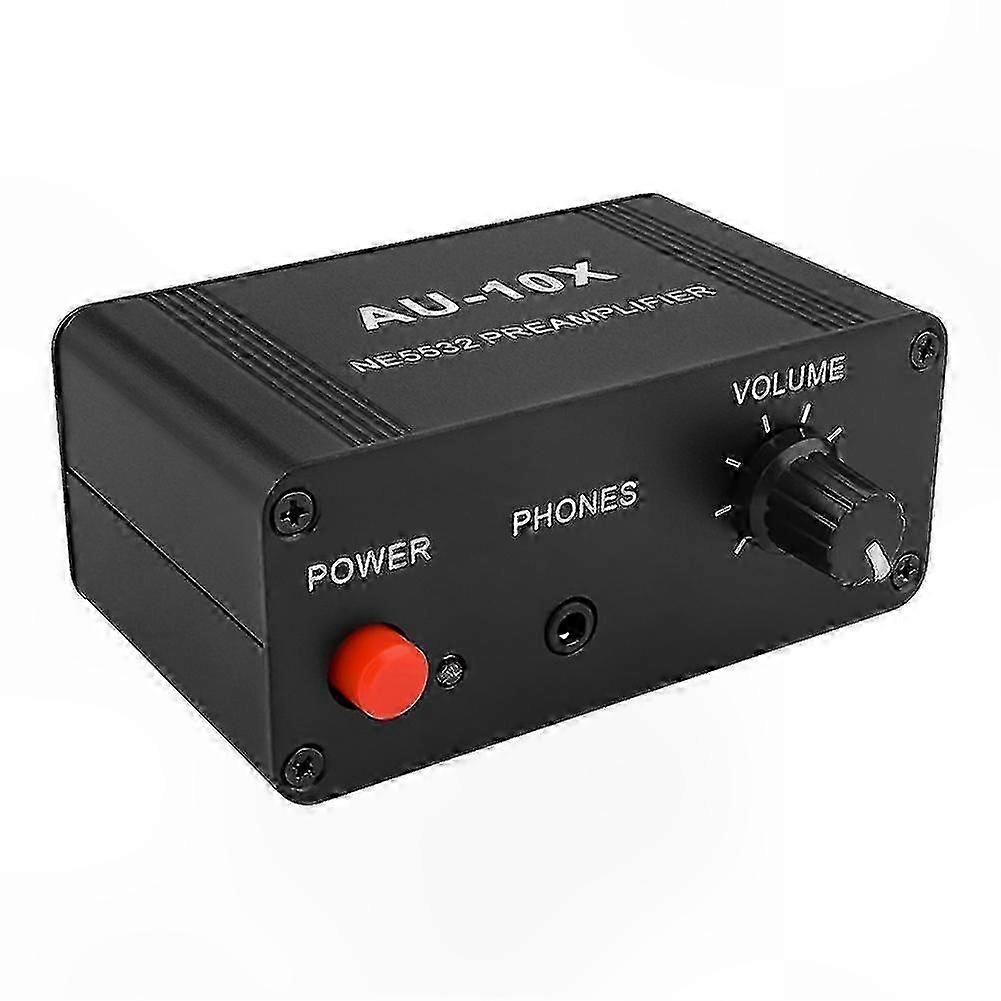 20dB Gain o Preamp Board with NE5532 Chip, RCA & 3.5mm Inputs, Volume Control for Headphones and Speakers