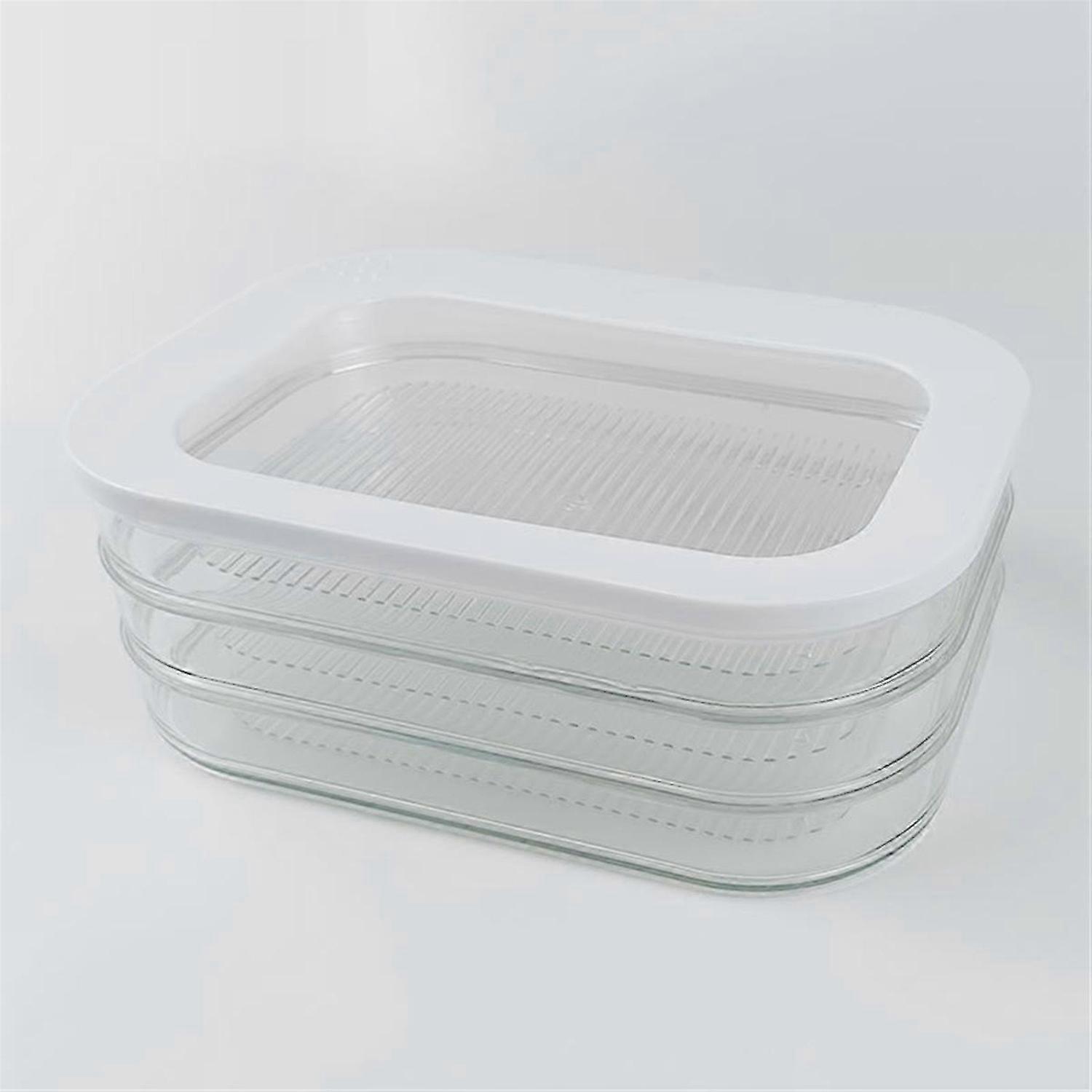 Meat Fridge Storage Containers Container with Lid, C