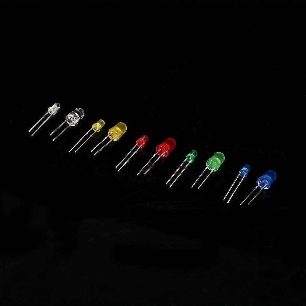 350PCS 3mm & 5mm Assorted Color LED Diode Kit with Storage Box