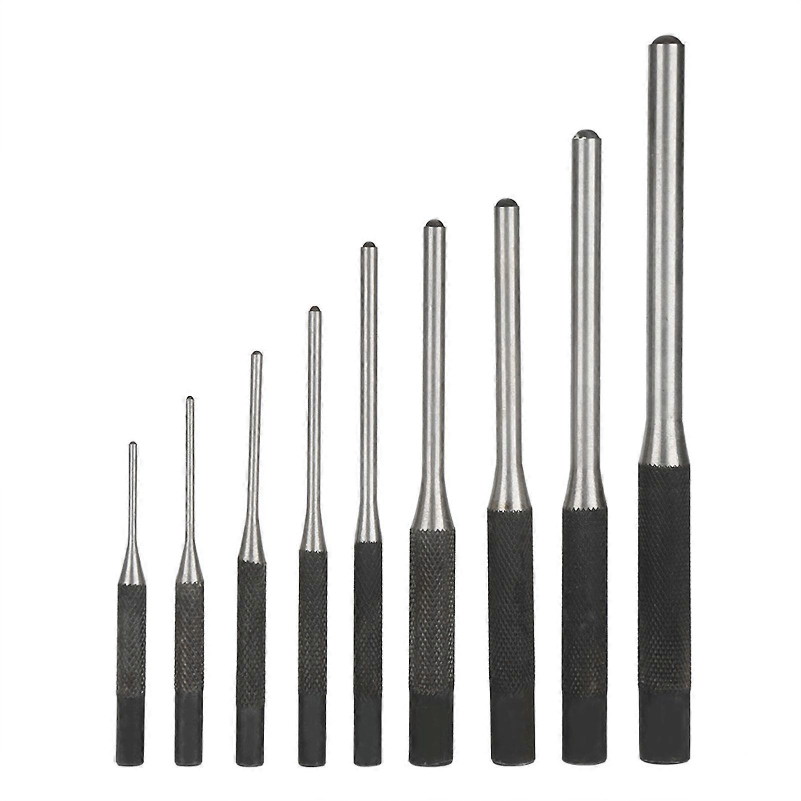 9PCS Durable Steel Roll Pin Punch Set Mechanics Professional Tool Kit
