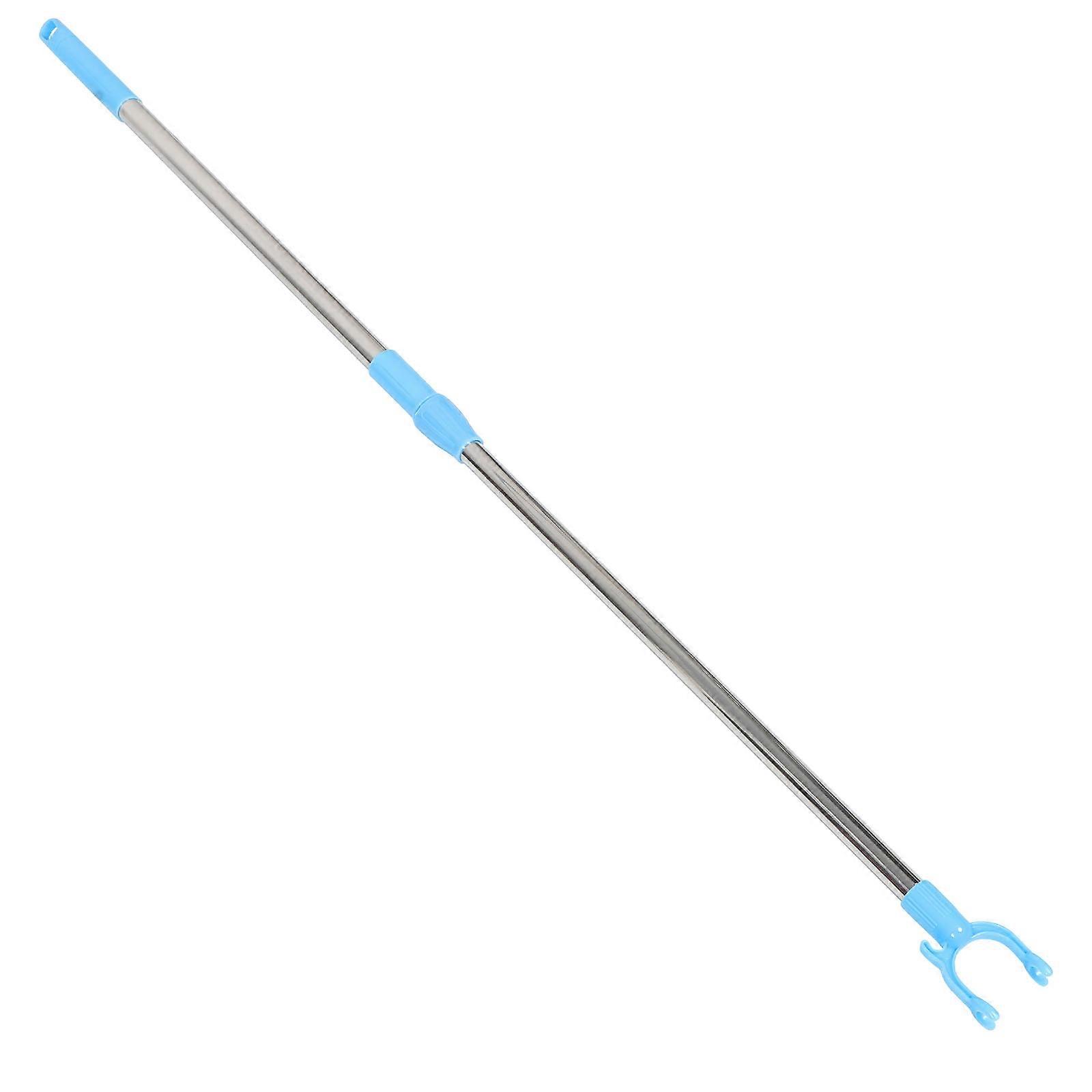 Retractable Clothesline Pole Metal Pole with Hook for Home