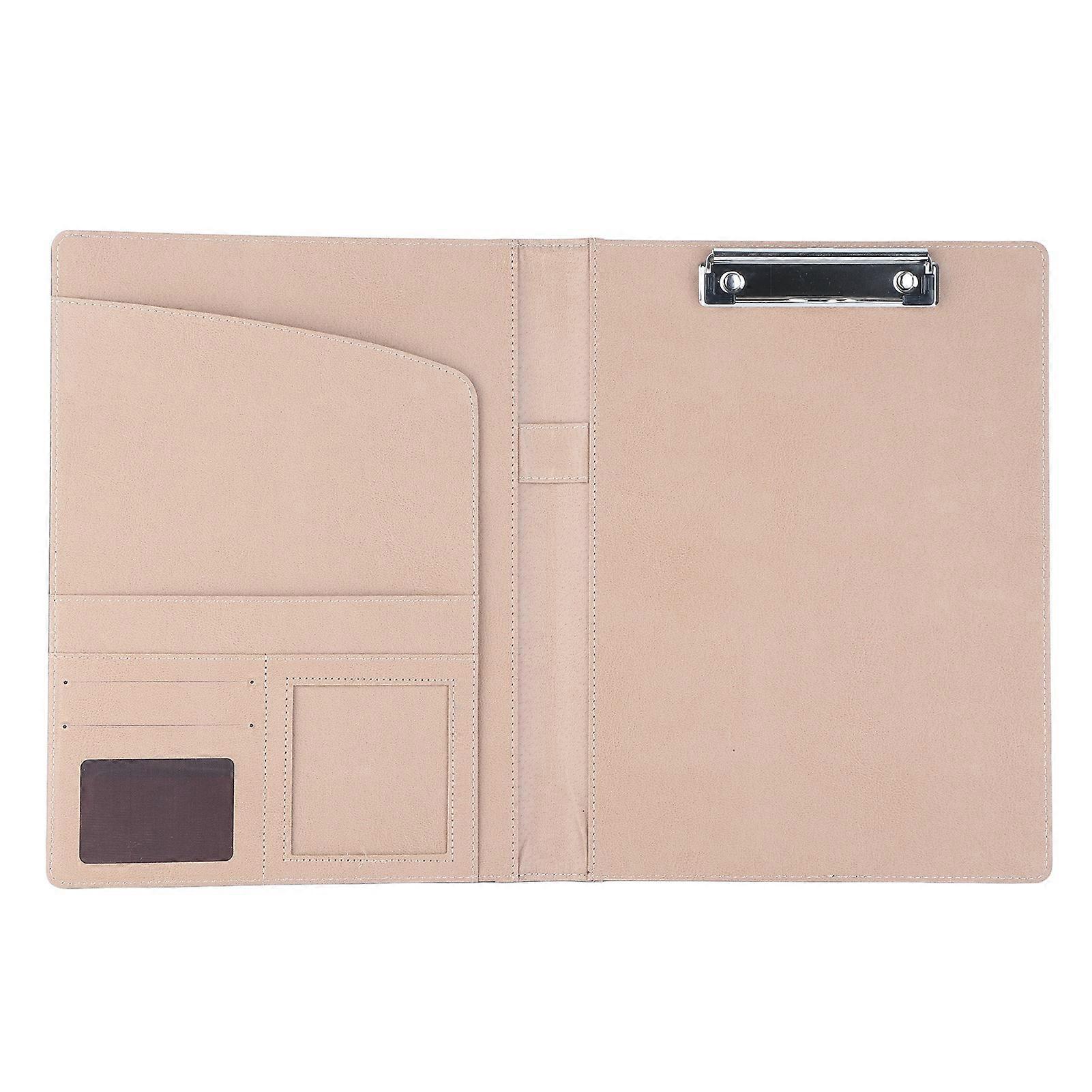 Classeur multifonction A4 en PU avec emplacements pour cartes, noir