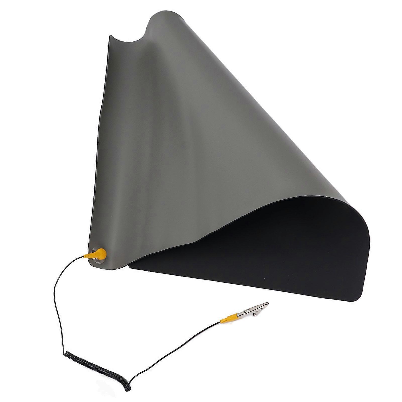 Anti-static table mat with ground wire, non-slip rubber workbench mat for electronic maintenance