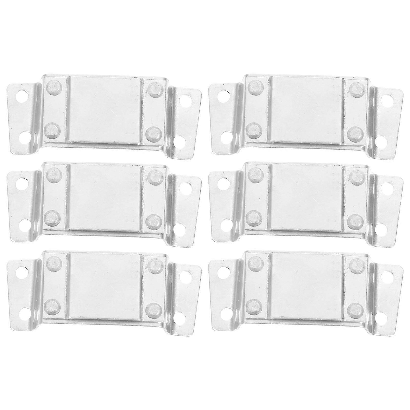 Hard Hat Headlamp Clips Light Mount for Construction Workers Aluminum Silver Safety Fixation 6Pack