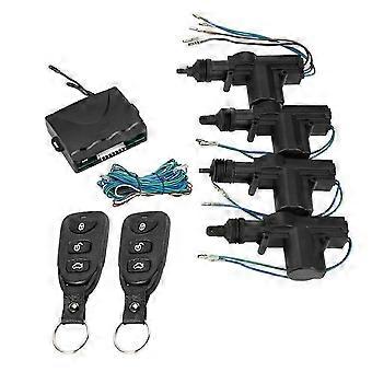 Car Lock Door Remote Control Keyless Entry System Locking Kit with 4 Door Lock Actuator Universal 12