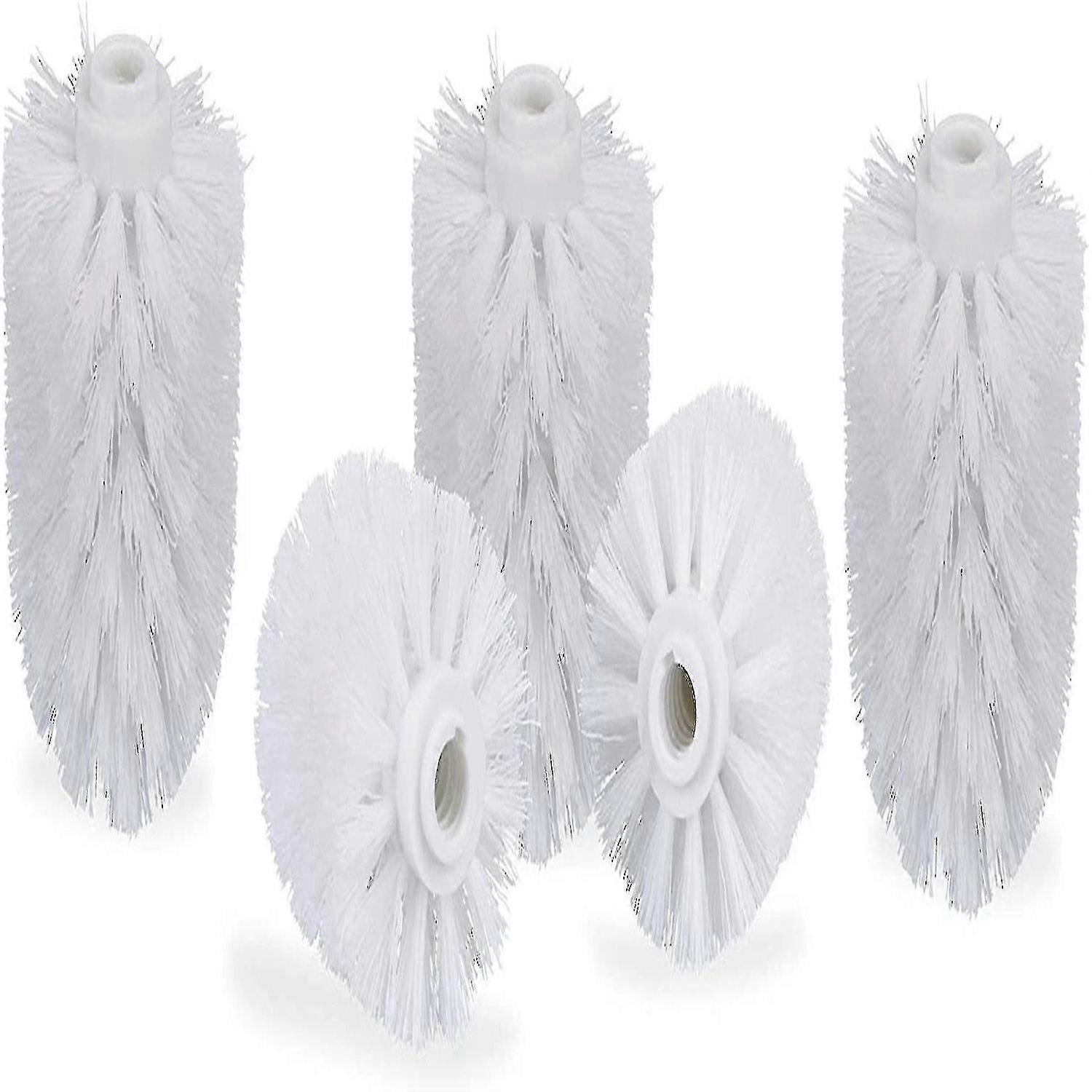 6pcs Toilet Replacement Brush Head White Replacement Brushes Diameter 8cm