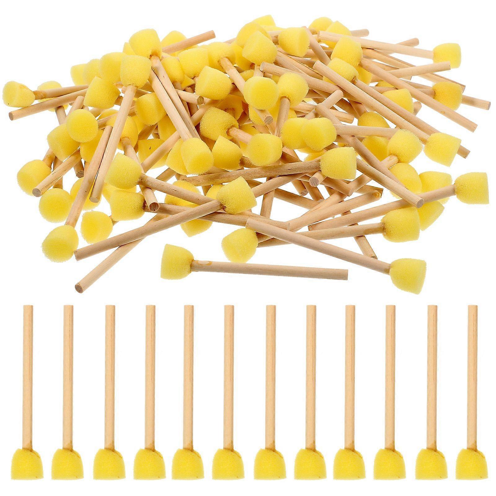 100支圆形海绵刷子绘画海绵手指绘画儿童DIY绘画工艺品