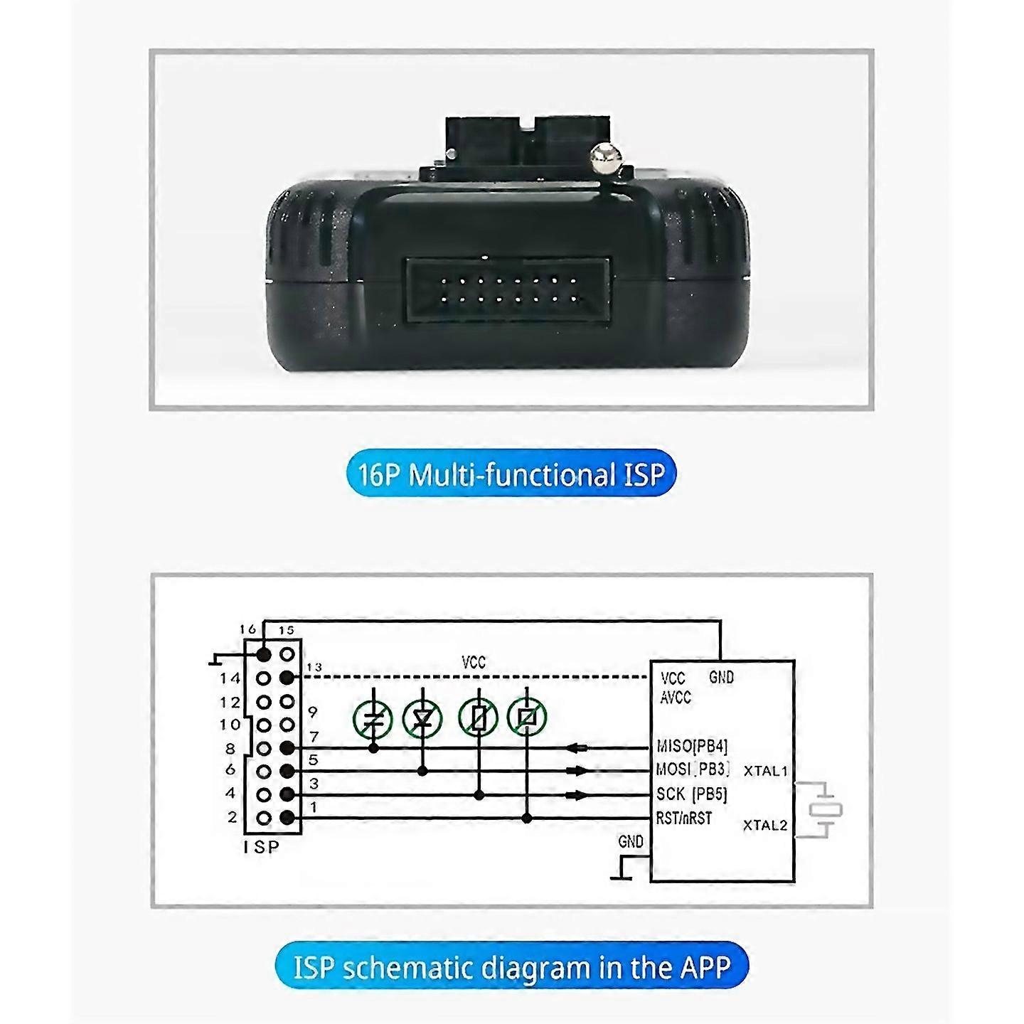 Für T48 Tl86 Programmierer 16-polige Multifunktions-ISP-Schnittstelle