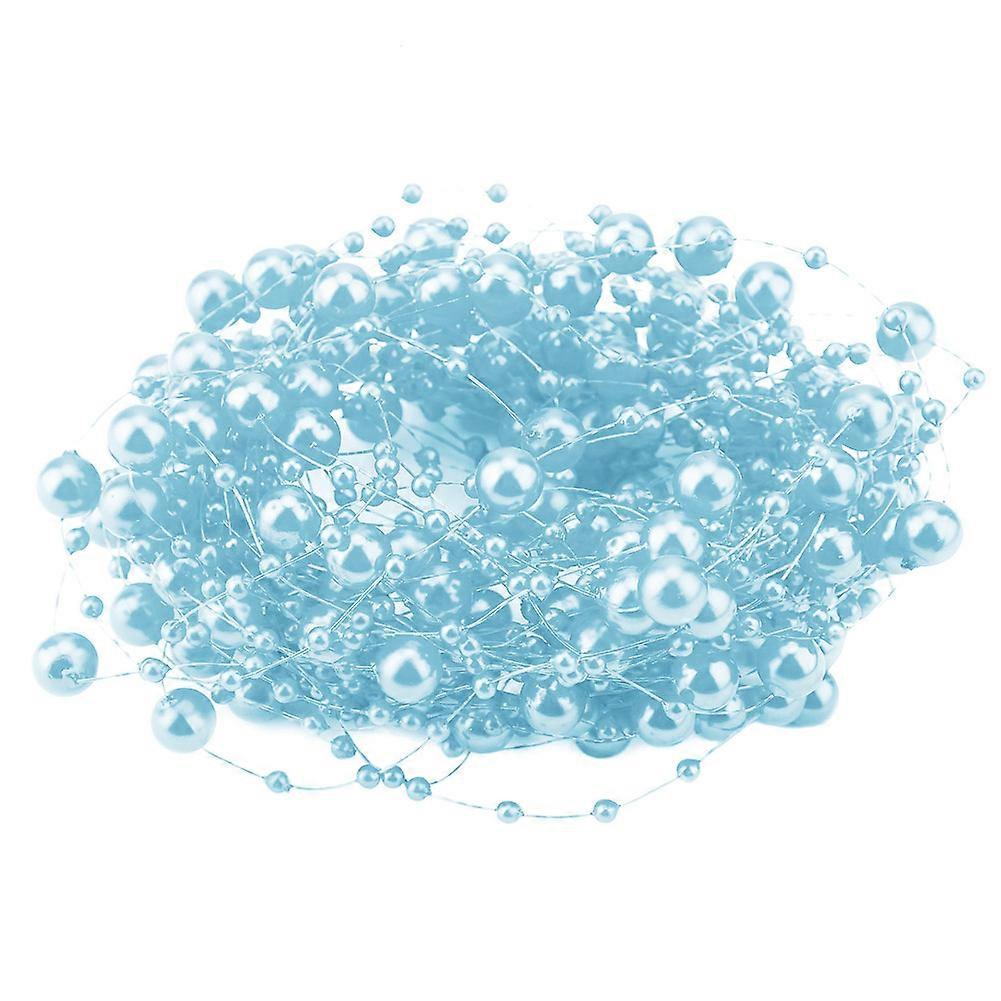 Fil de pêche de 10 m, perles artificielles, chaîne, décoration de fête de mariage (bleu)