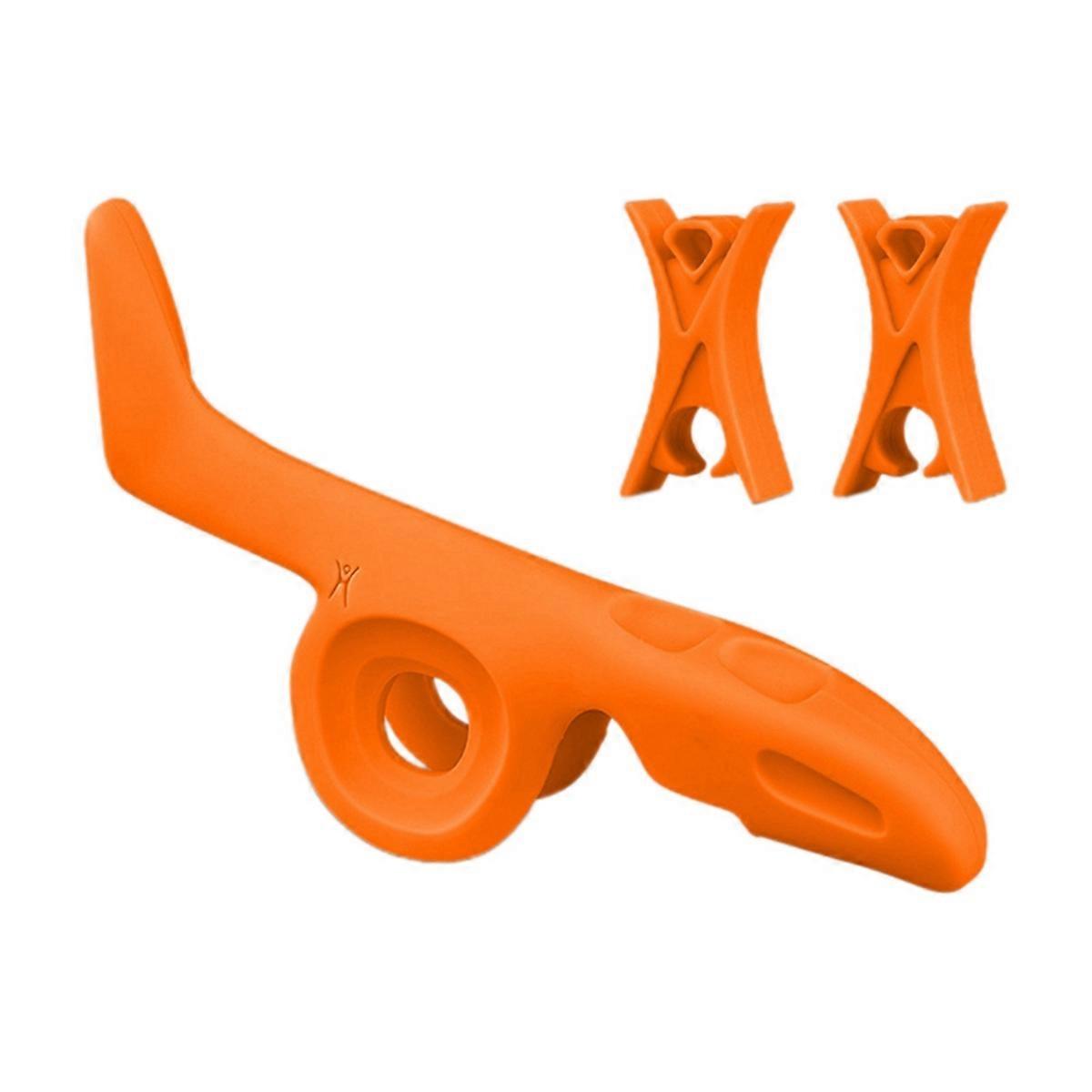 Violin bow-holding device hand bow-holding corrector straight Orange