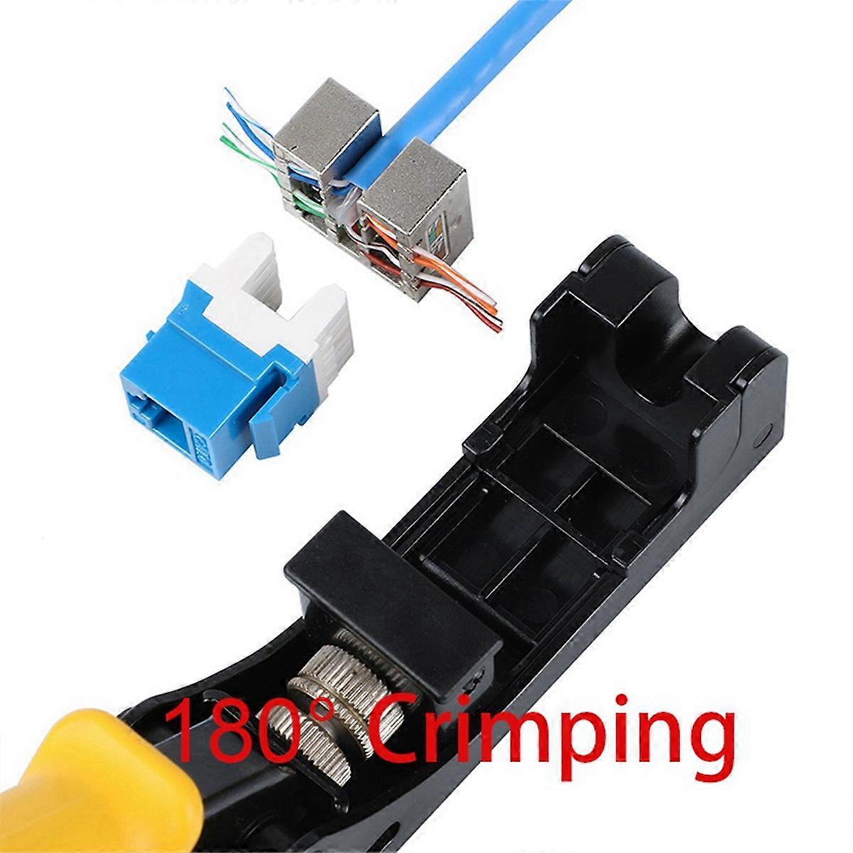 RJ45 Network Module Crimping Pliers with Hook 180°