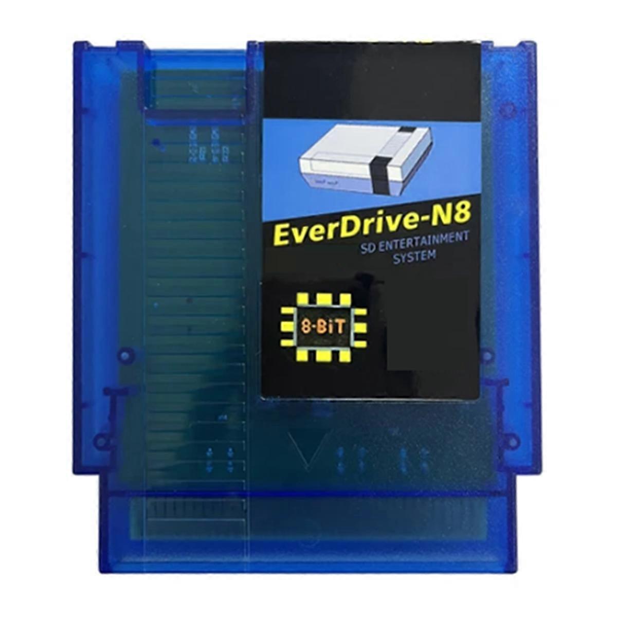 1000 in 1 Remix Game Card Retro For 8 Bit Transparent-blue