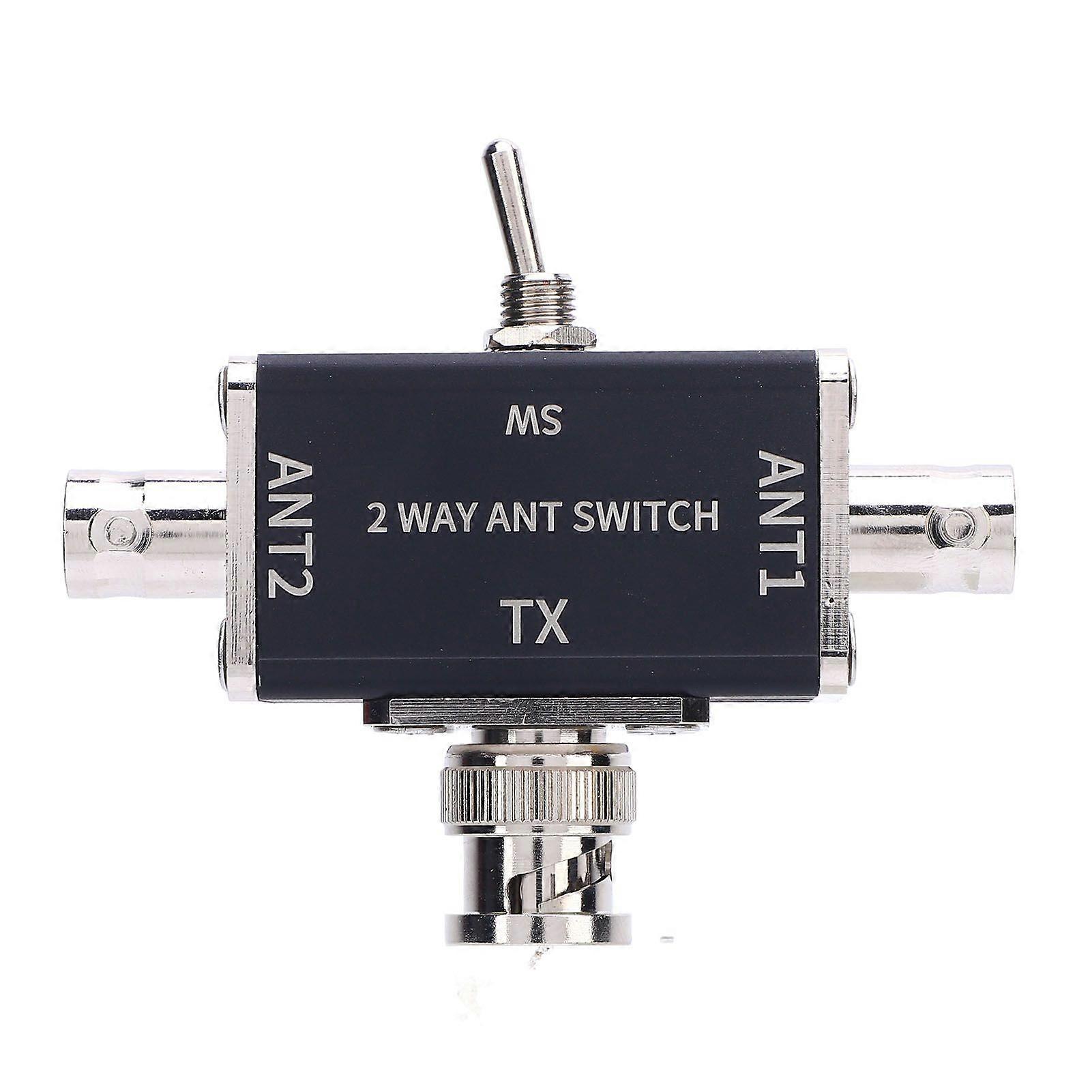 2 Way CB HAM Antenna Coaxial Switch 100W BNC Connector for 1-30MHz HAM CB HF VHF UHF Radio Gold Plated