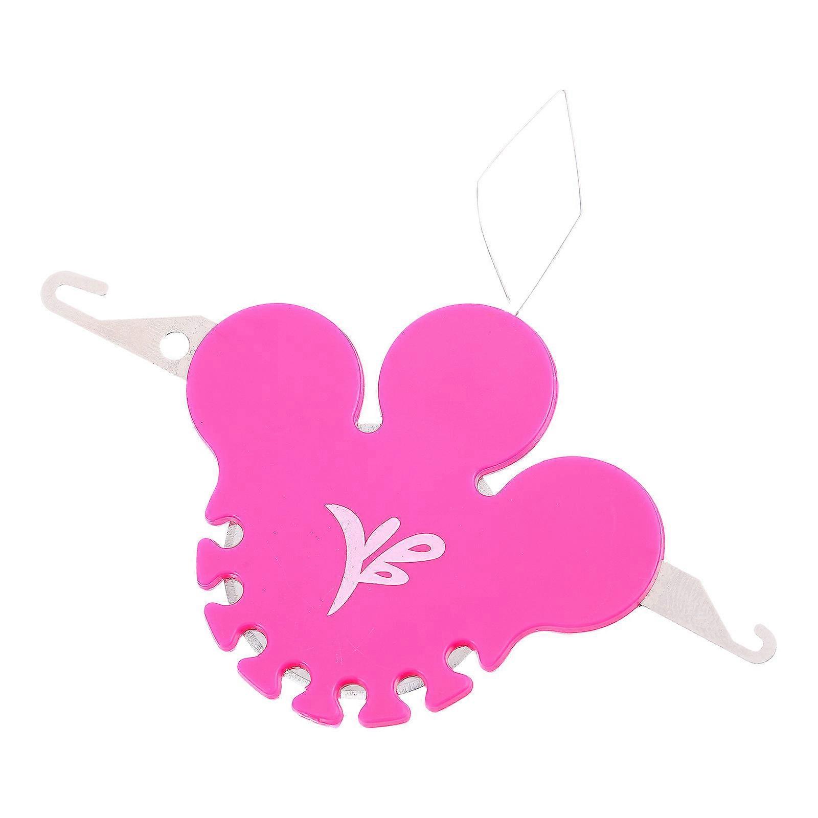 Threader 4-in-1 Threader Cutting Tool for Sewing 1Pcs Rosy Color