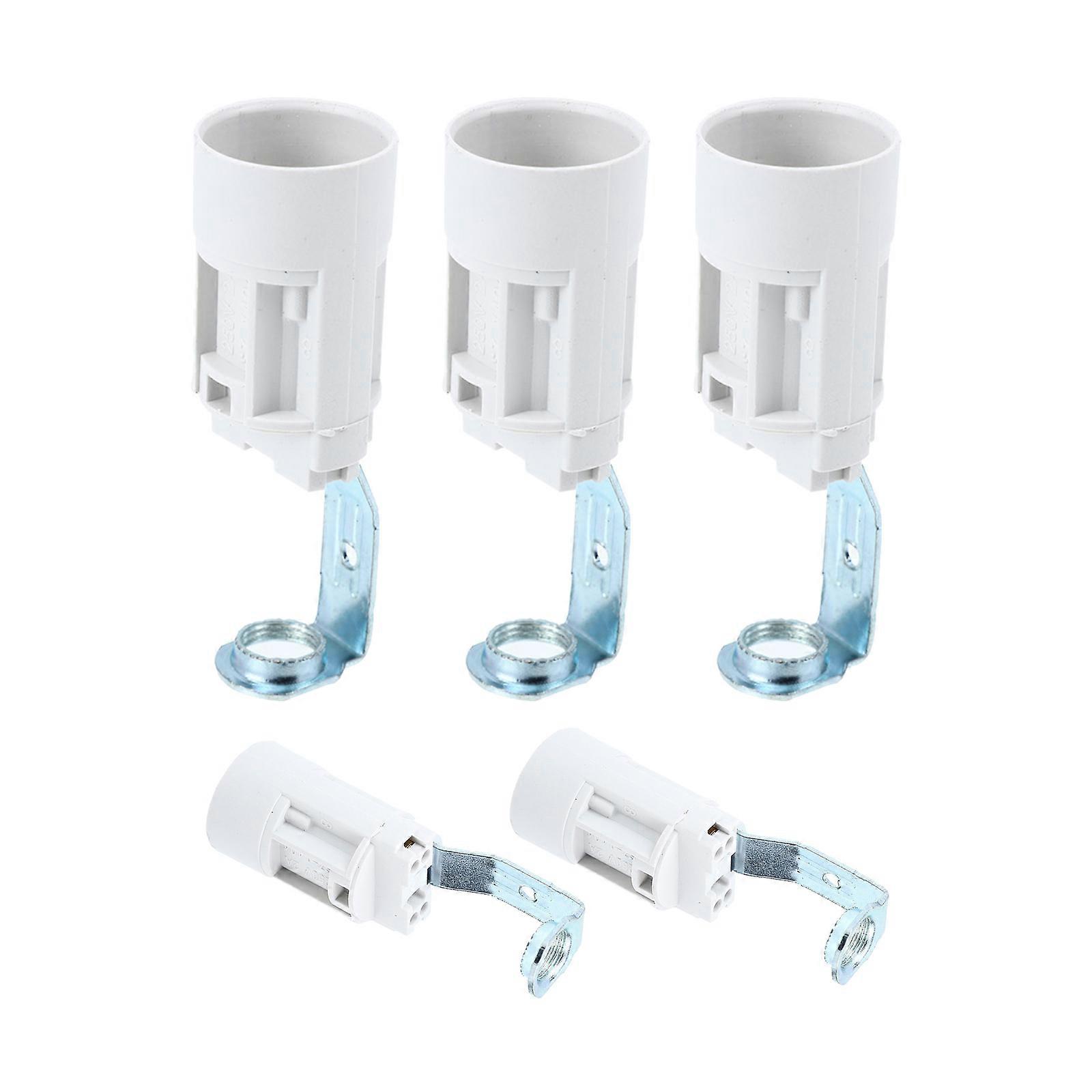 White Candelabra Base Light Socket for Candle Lamp 10Pcs E14 Holder