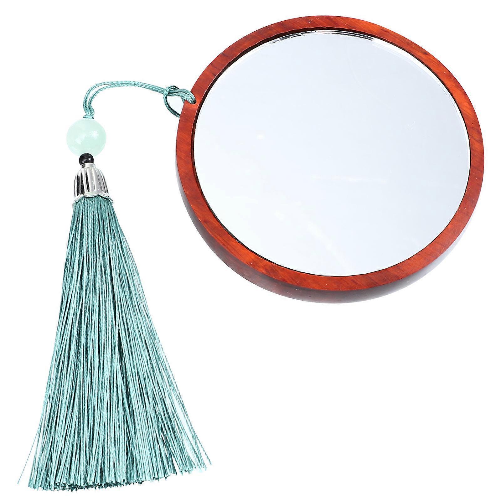 Small Cosmetics Mirror Portable Round Mirror for Outdoor Use Synthetic Material Fashion Design Suitable for Women 1Pack