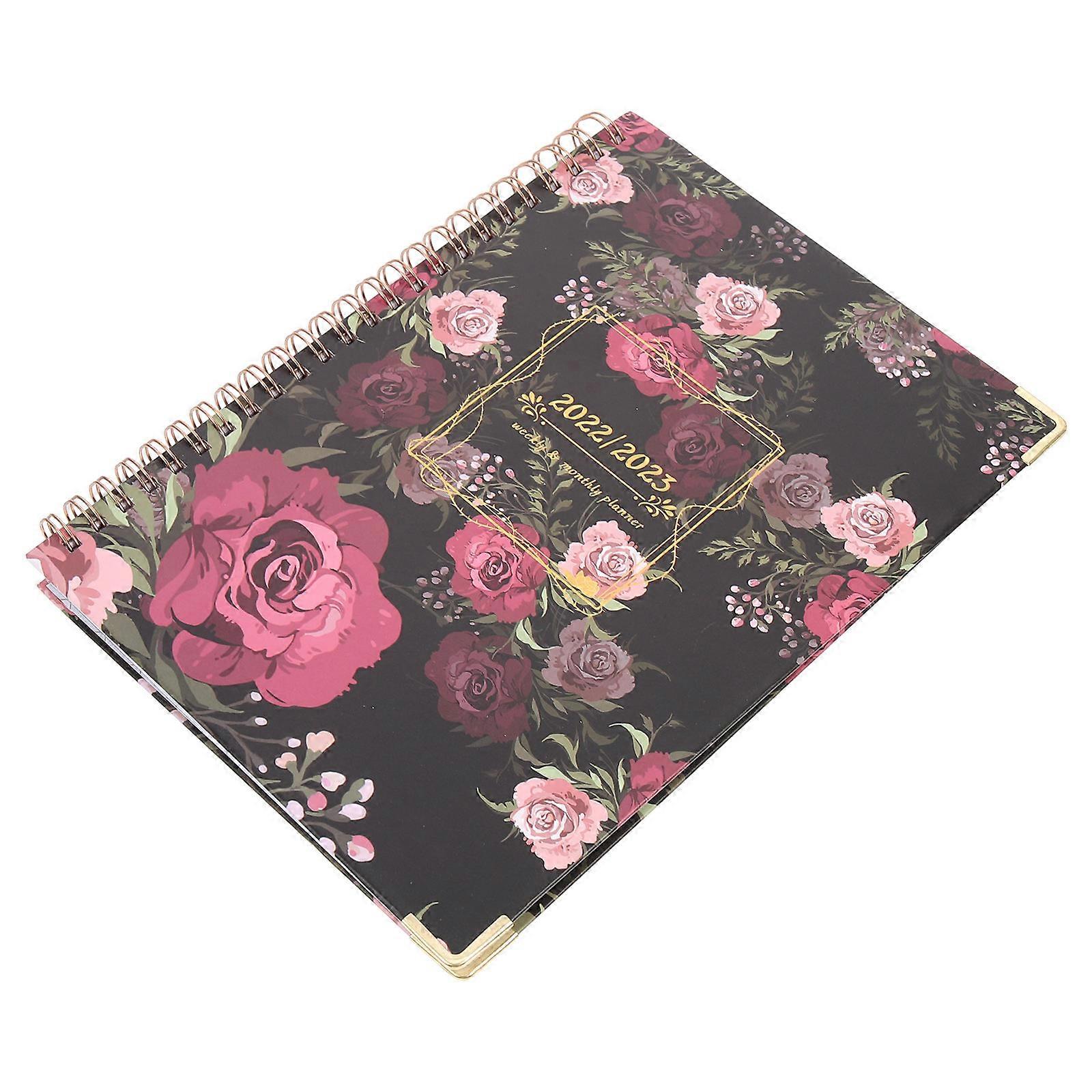 English Schedule Planner Coil Notebook for Writing Use 2Pcs Daily Plans Notebook