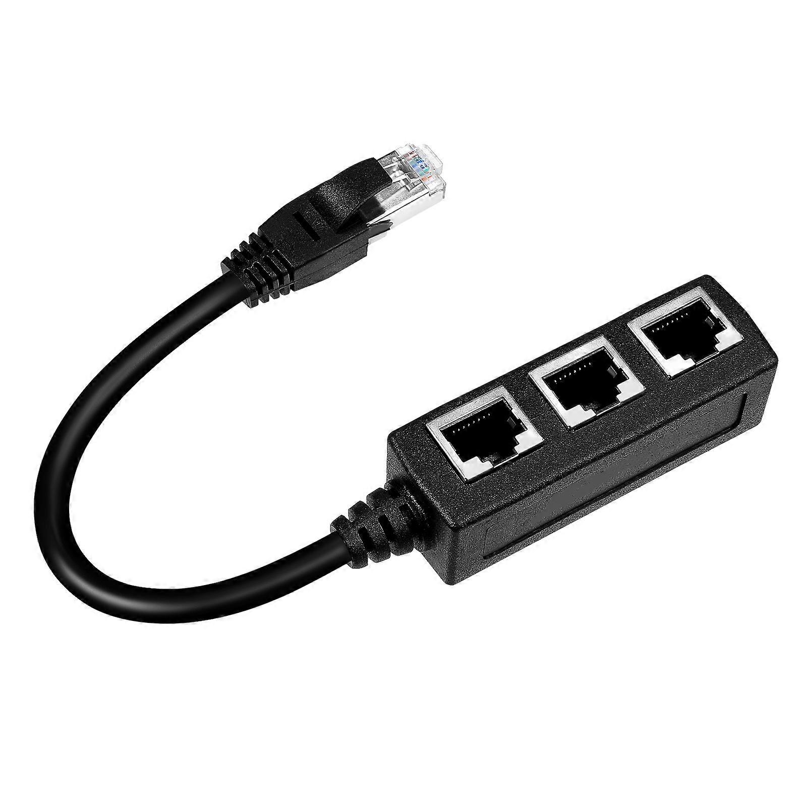 Lan Splitter Adapter Ethernet Extension Cable For TV Set-Top Box Construction 1Pack