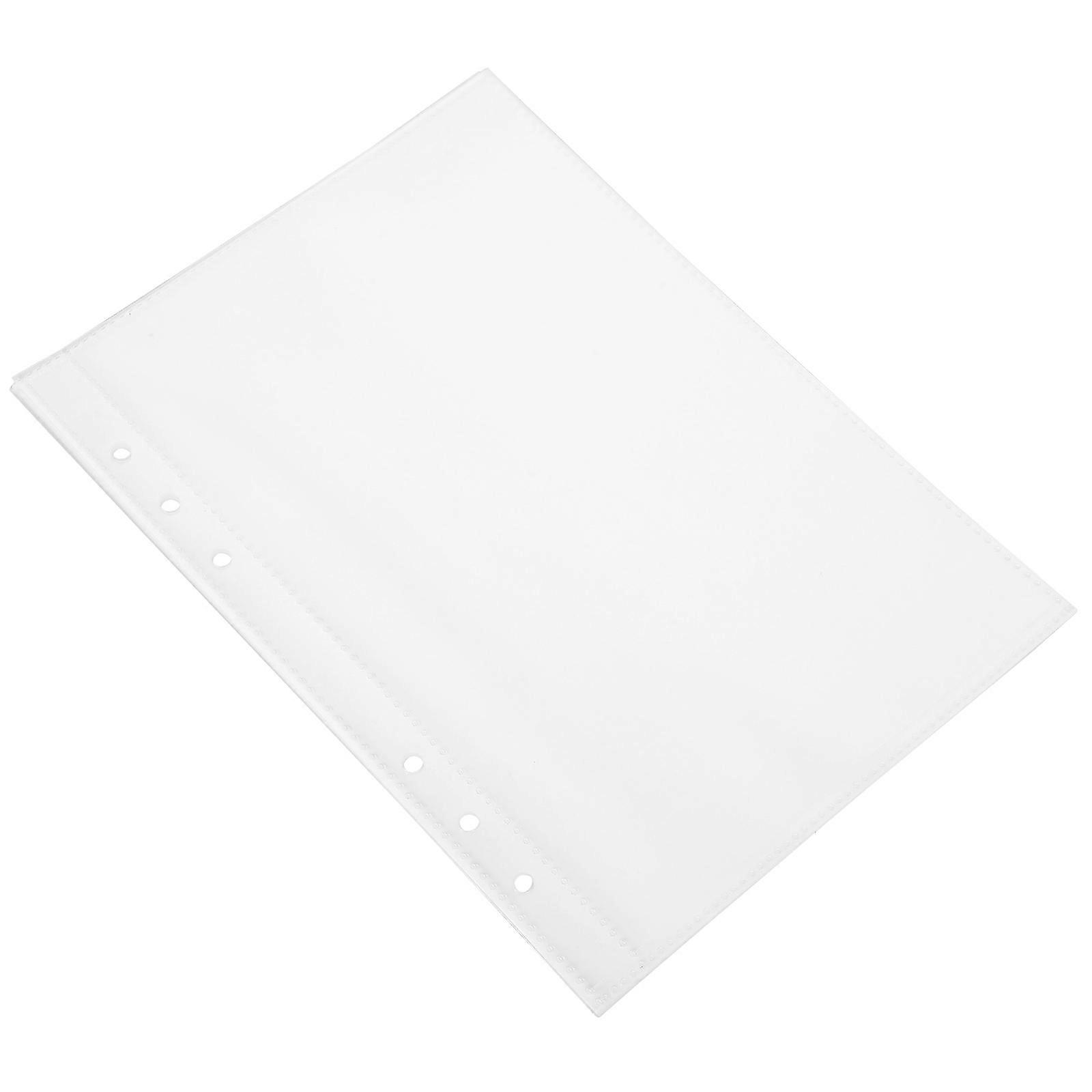 Student File Pockets Loose Leaf File Pockets for Storage 80Pcs Transparent PVC Inserts