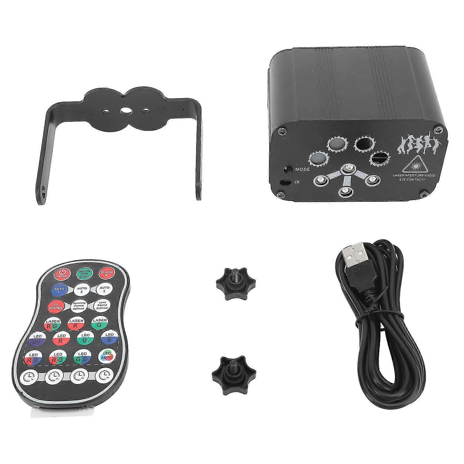 Mini Ambient Projection Light LED Stage Light RGB Rotating Lamp Party Light Starry Beam Lighting Indoor Atmosphere Portable Rechargeable with Remote C