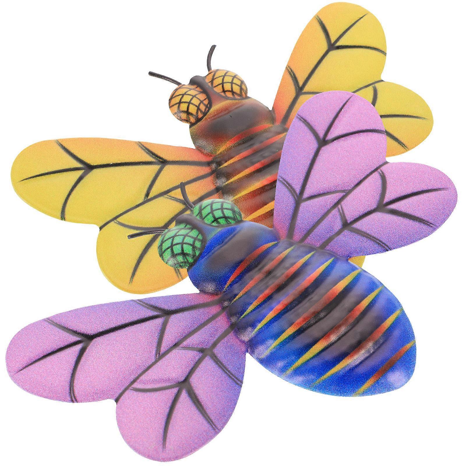 Craft Wall Art Featuring Bees Shaped Design For Homeowners And Party Planners 4 Pcs Assorted Color Decorations