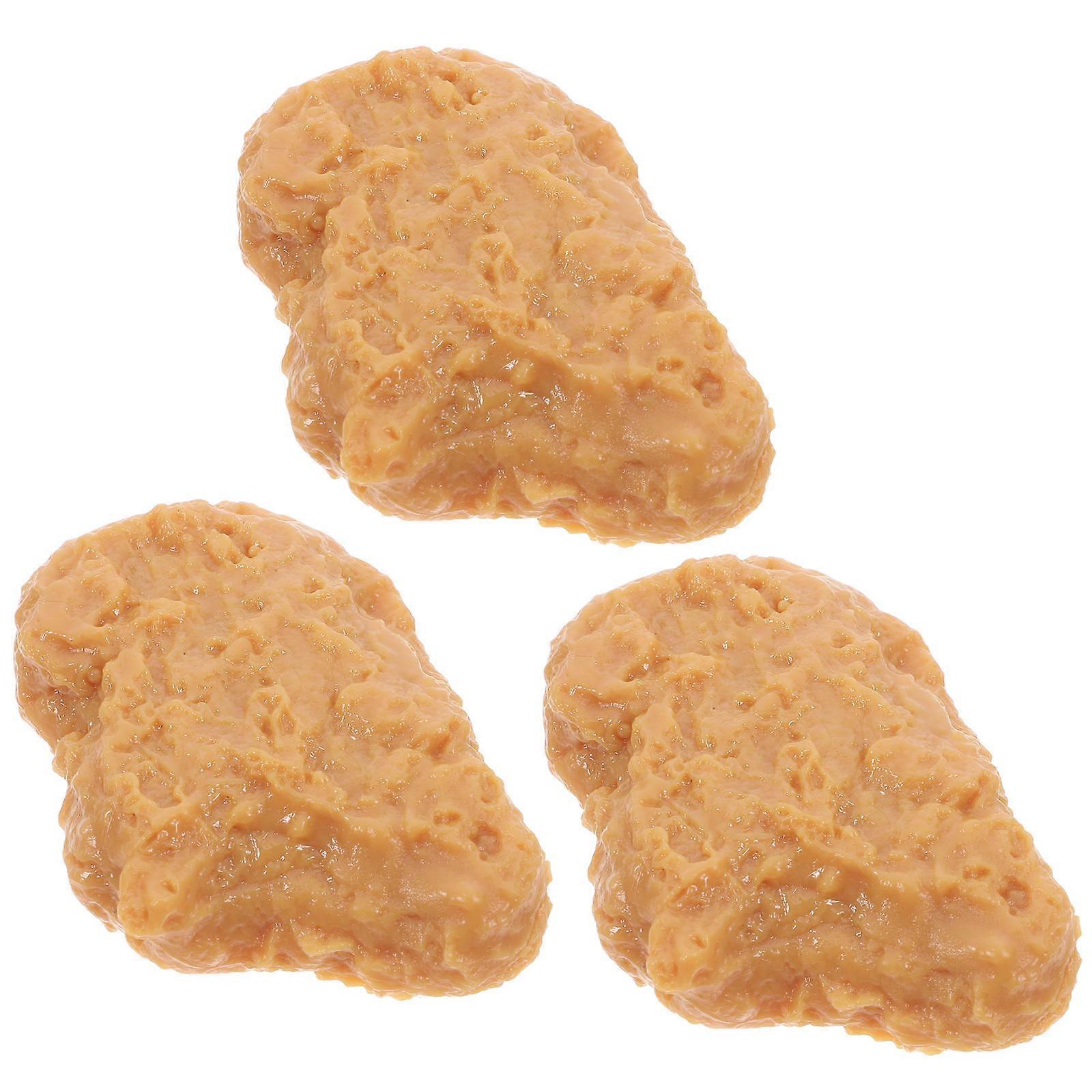 Realistic Artificial Chicken Nuggets for Home Kitchen 9Pcs Decoration
