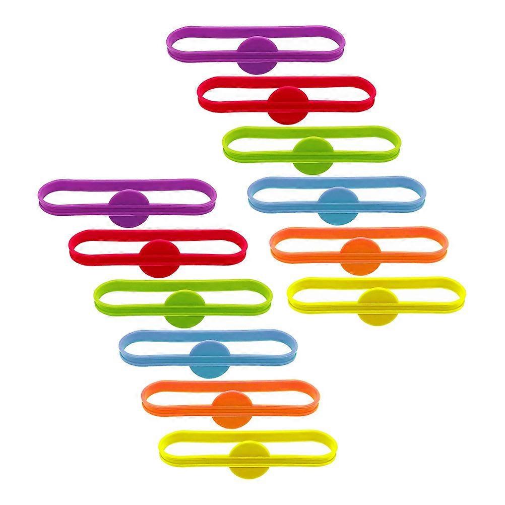 Cup Identifier Ring Shape Silicone for Wine Glasses Gathering Party Heat Insulation Assorted Color 12Pcs