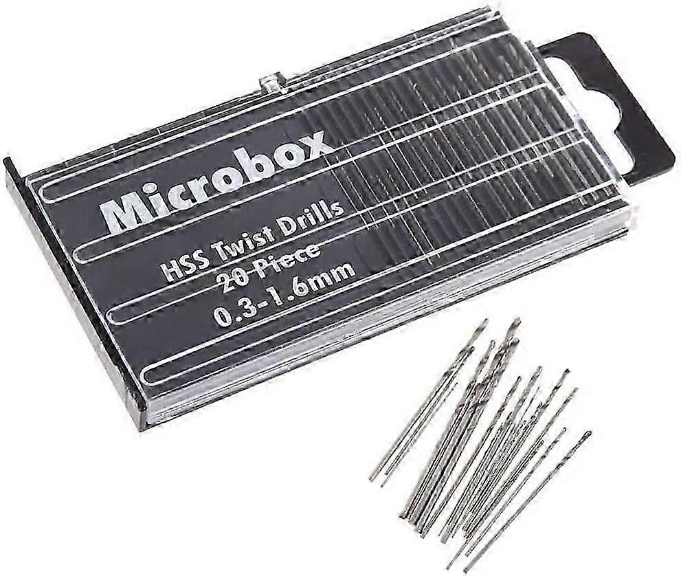 0.3mm-1.6mm HSS Mini Twist Drill Bit Set 20pcs
