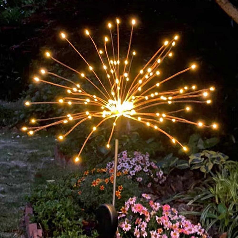 Solar lawn ground plug dynamic fireworks light string courtyard outdoor decorative lights