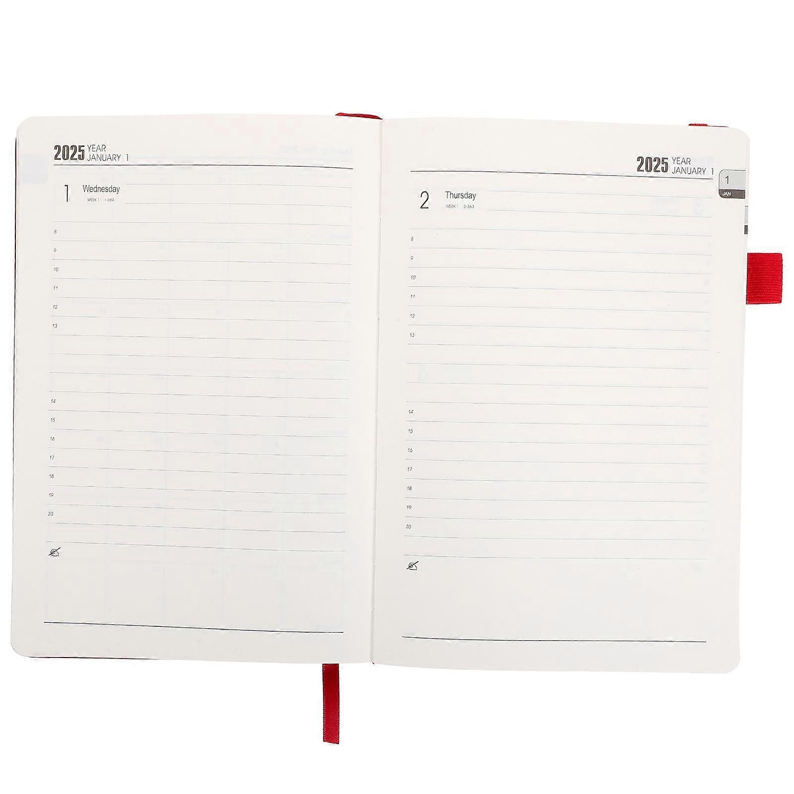 Journaling Notepad Office Schedule Daily Planner 21.50X15.00CM Rectangular Red 1Set