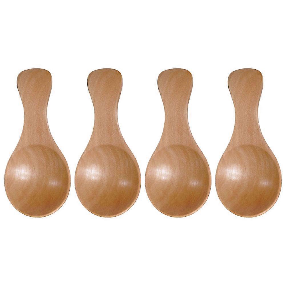 Short Handle Sugar Spoon for Home Use 8Pcs Mini Wooden Spoons